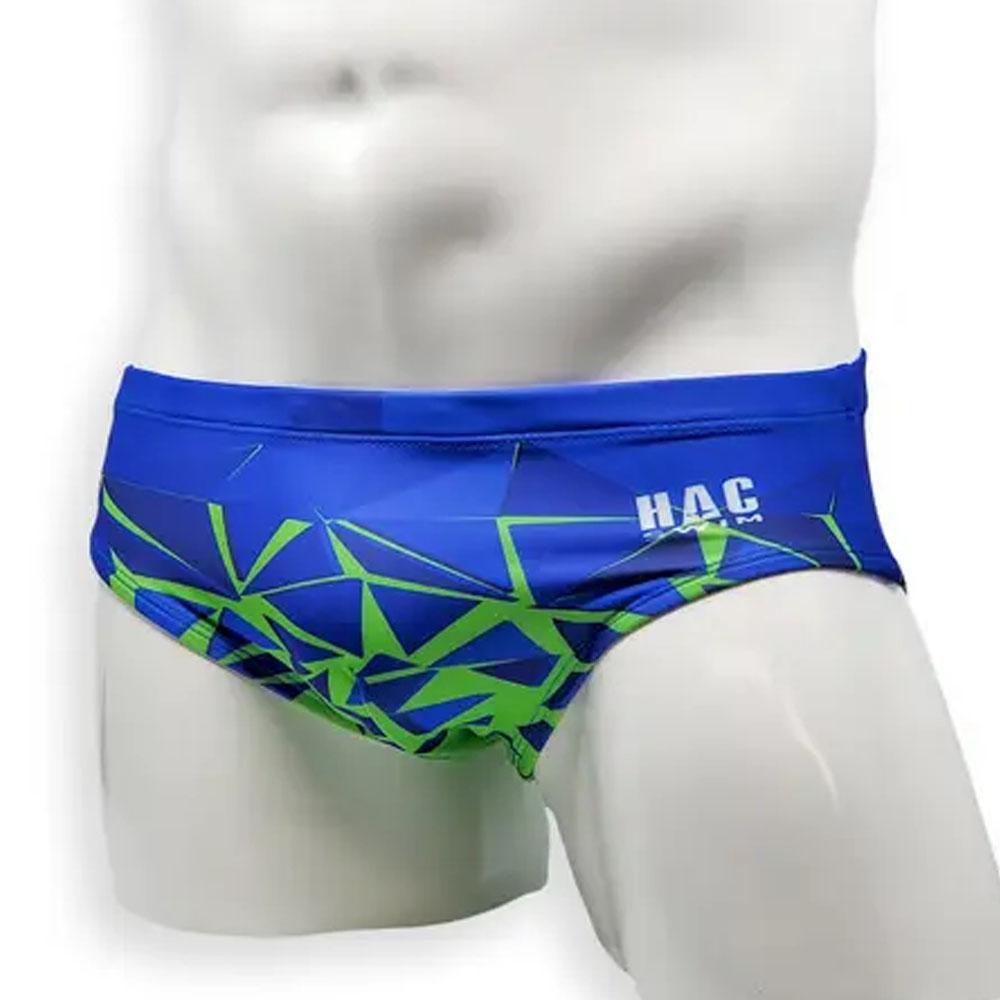 Shatter Blue/Green Basic Swim Brief by HAC Swim
