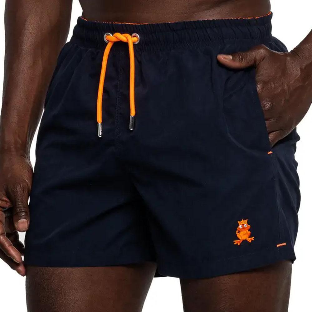 FROG Navy/Orange Swim Trunks by Eight X