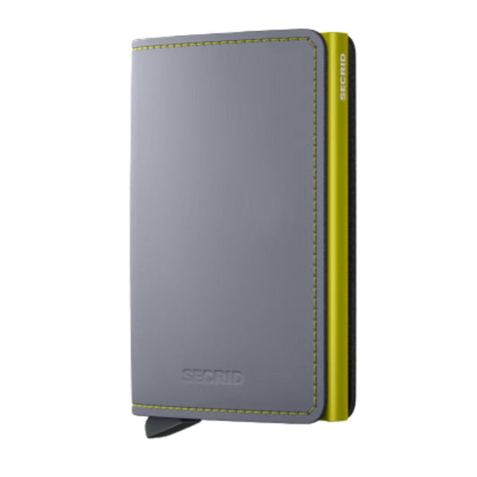 Matte Grey & Lime Slimwallet by Secrid