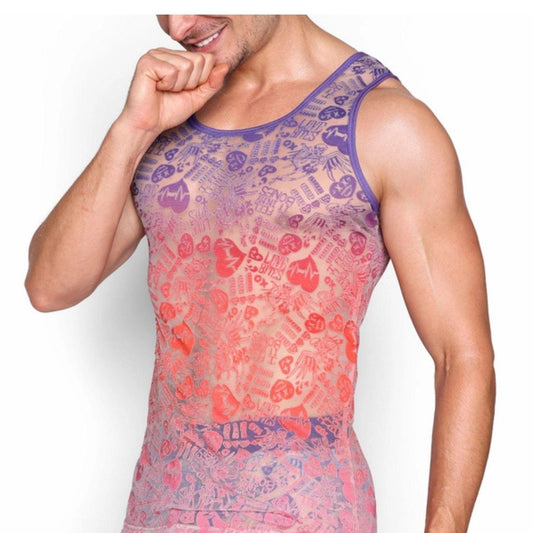Love Bites Burnout Purple Ombre Tank by Skull & Bones