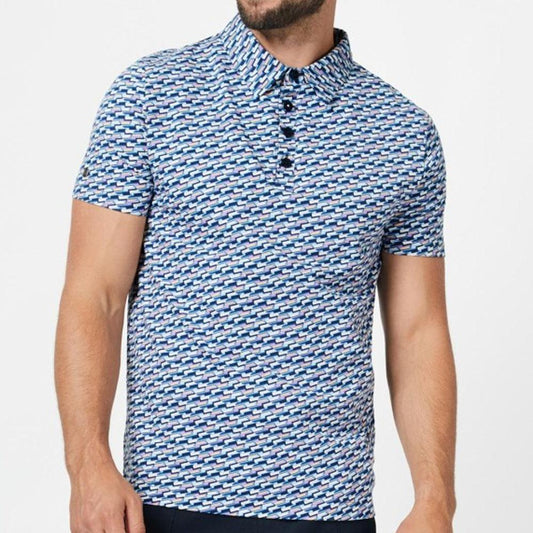 Ottolenghi Blue/Purple/White Patterned Polo by 4FunkyFlavours